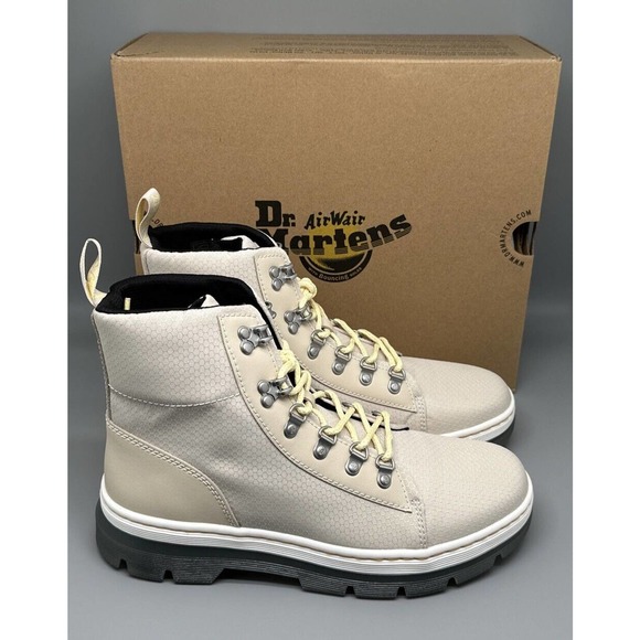 Dr. Martens Combs W Parchment Beige Poly & Leather Boots Women's Sz 11 NWT! - Picture 1 of 11
